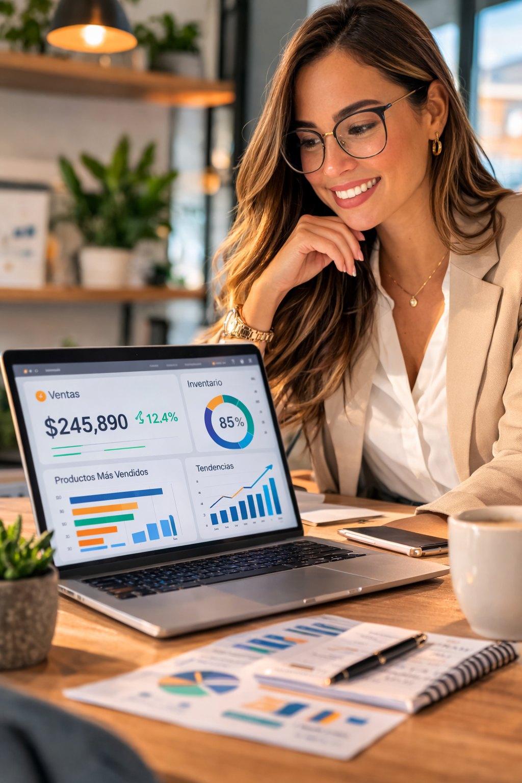 Empresaria tomando mejores decisiones con SisQuetzal